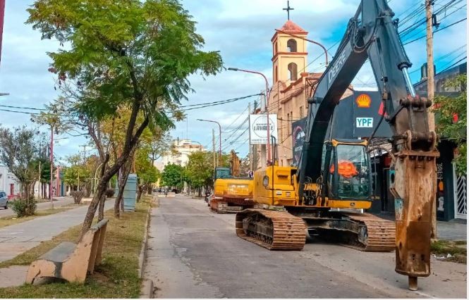 Comenzó la segunda etapa de la repavimentación de la avenida Colón