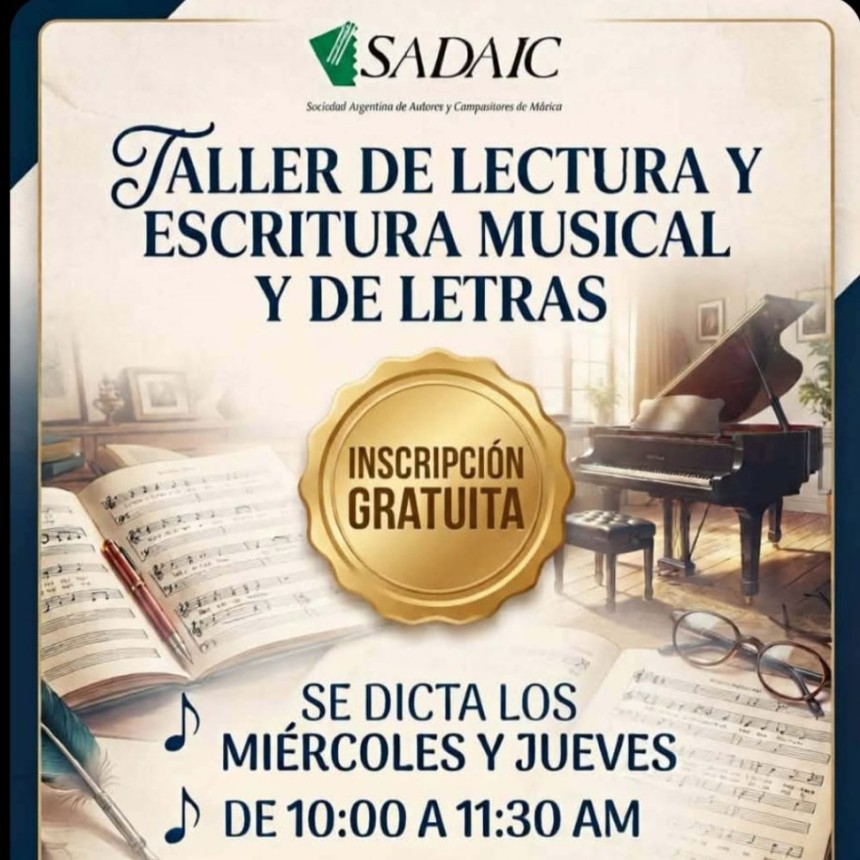 Descubr&iacute; el mundo de la m&uacute;sica y la composici&oacute;n con SADAIC